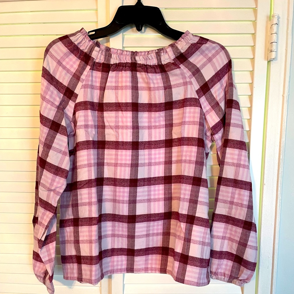 🎉HP🎉 NWOT Lands End Girls Plaid Top XL (16 girl)